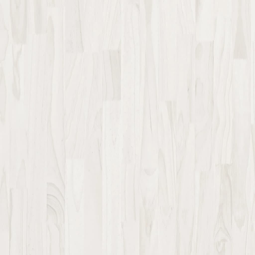 vidaXL bogreol med 3 hylder 80x30x105 cm massivt fyrretræ hvid