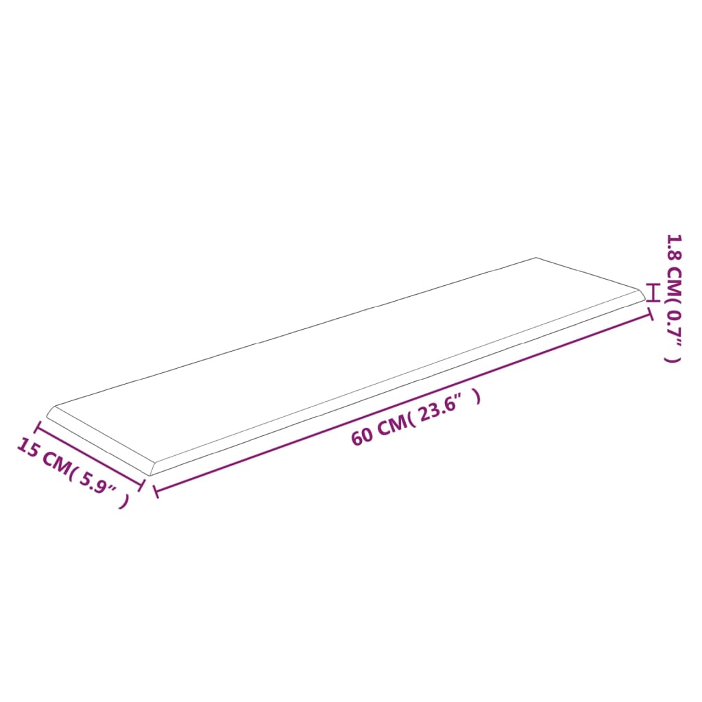 vidaXL vægpaneler 12 stk. 60x15 cm 1,08 m² fløjl lyserød