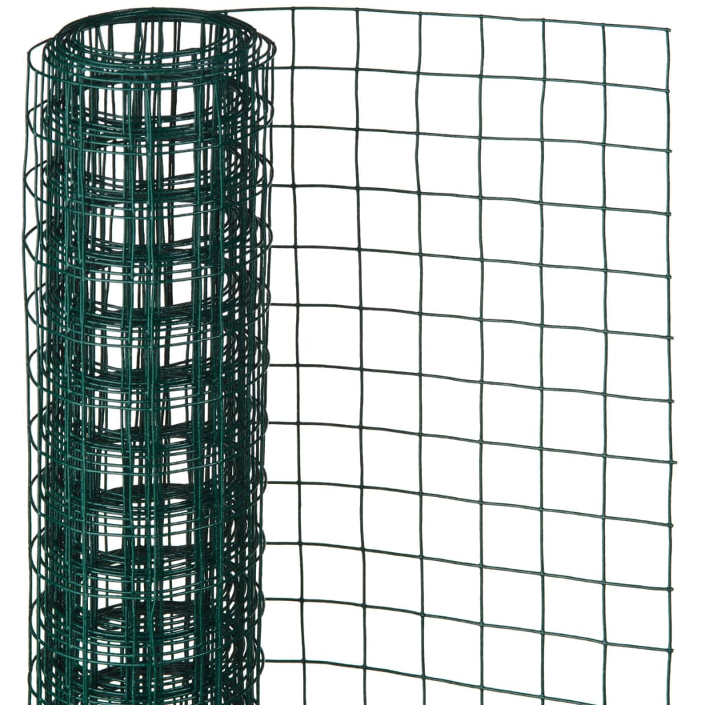Nature firkantet trådnet 0,5 x 2,5 m 13 mm plastbelagt stål grøn