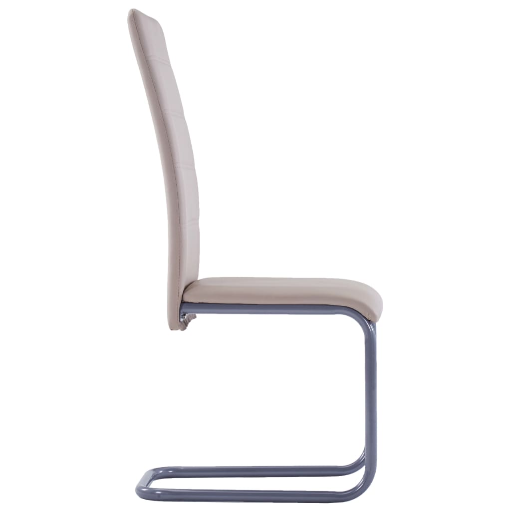 vidaXL spisebordsstole med cantilever 2 stk. kunstlæder cappuccino