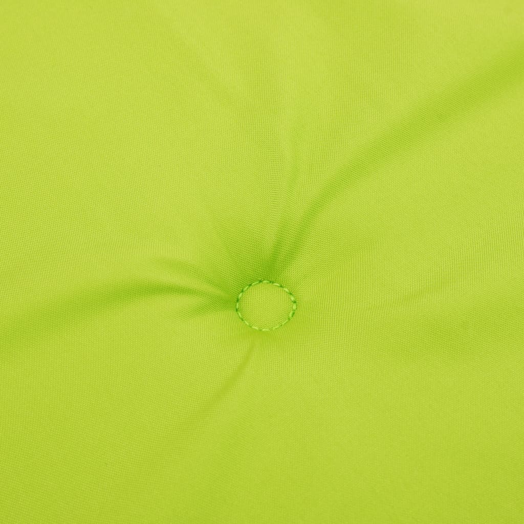 vidaXL havebænk med lysegrøn hynde 150 cm massivt teaktræ