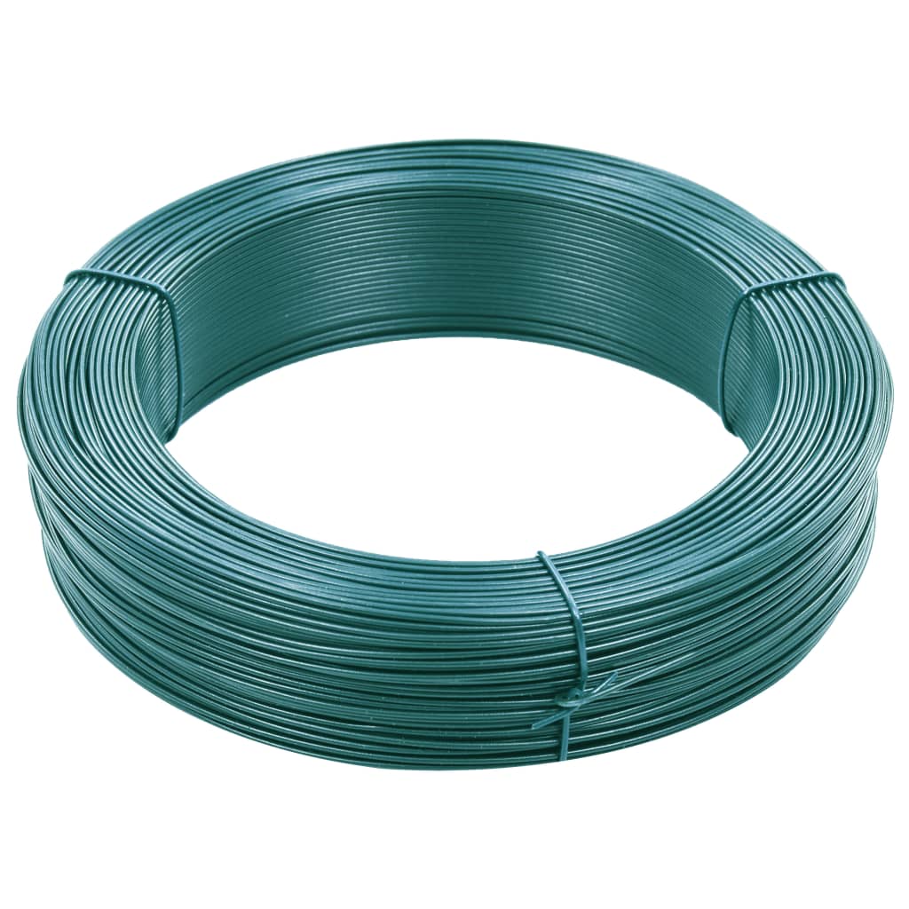 vidaXL hegnsbindetråd 250 m 0,9/1,4 mm stål sortgrøn