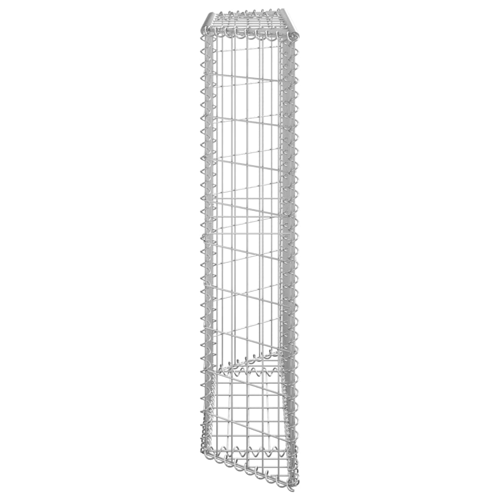 vidaXL gabion-højbed 100x20x100 cm trapezformet galvaniseret stål