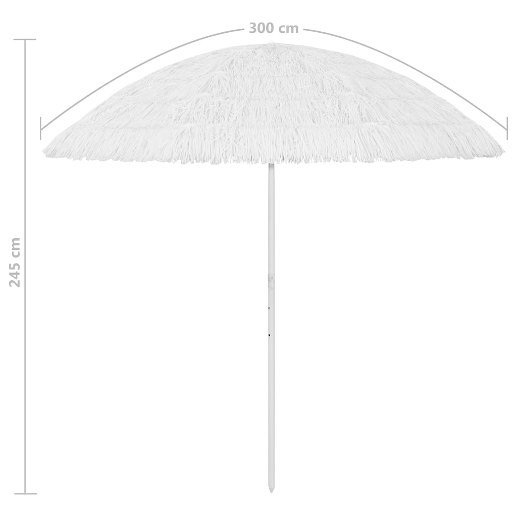 vidaXL Hawaii-parasol 300 cm hvid