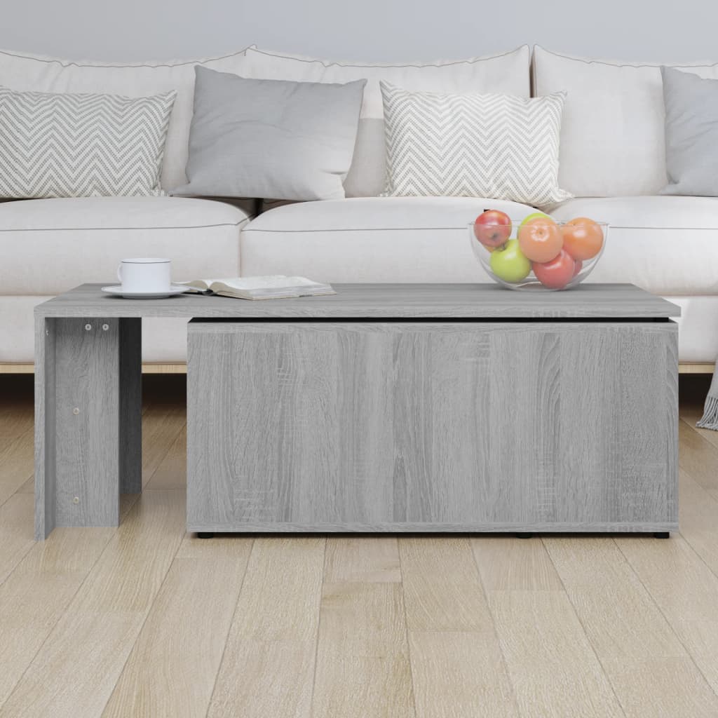 vidaXL sofabord 150x50x35 cm konstrueret træ grå sonoma-eg