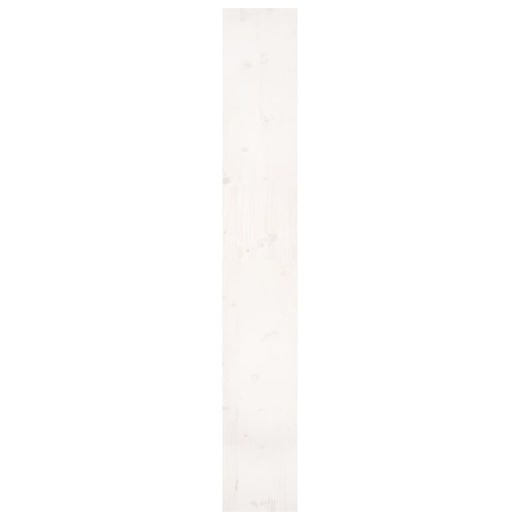 vidaXL bogreol/rumdeler 80x30x199,5 cm massivt fyrretræ hvid