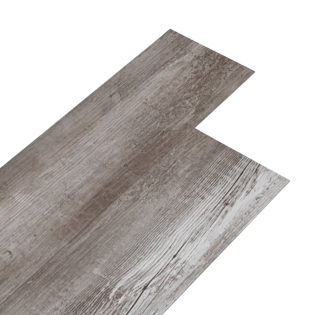 vidaXL selvhæftende PVC-gulvplanker 5,21 m² 2 mm mat træbrun