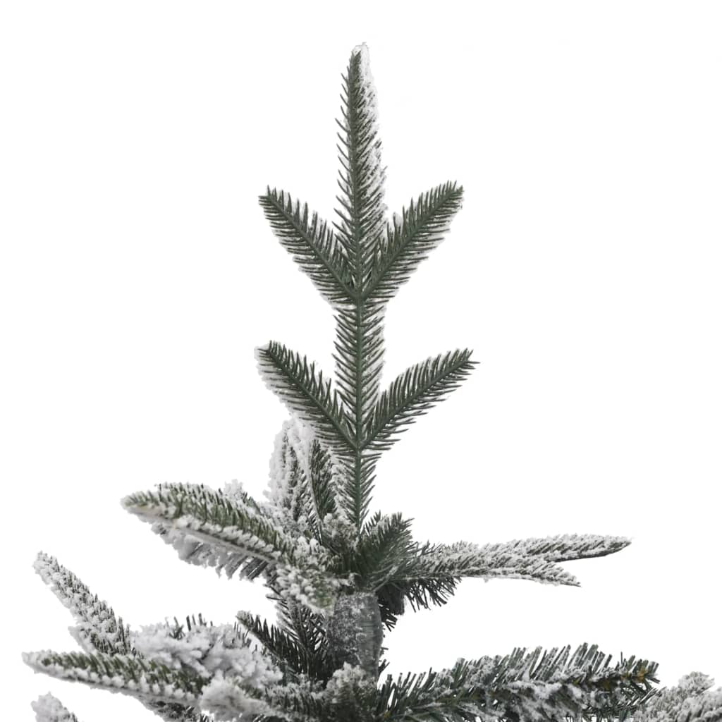 vidaXL kunstigt juletræ med lys og sne 240 cm PVC og PE