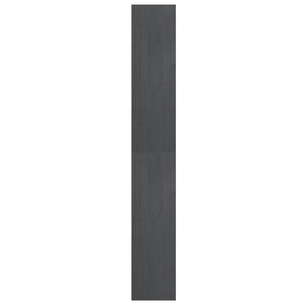 vidaXL bogreol/rumdeler 40x30x199 cm massivt fyrretræ grå