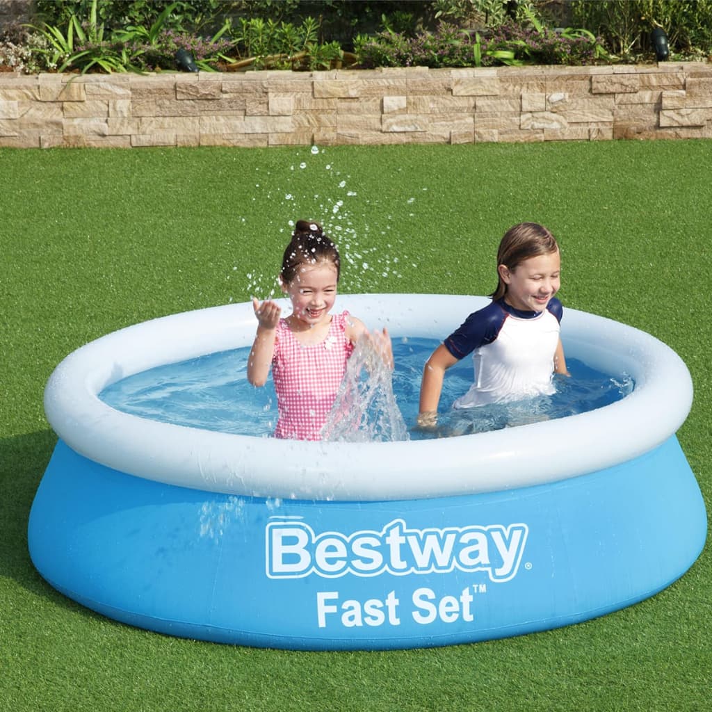 Bestway oppustelig pool Fast Set 183x51 cm rund blå