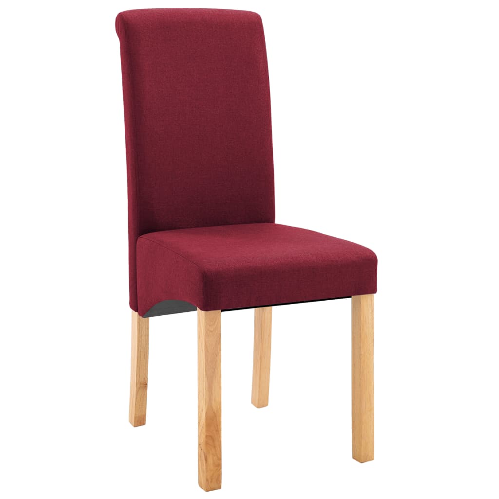 vidaXL spisebordsstole 2 stk. stof rød