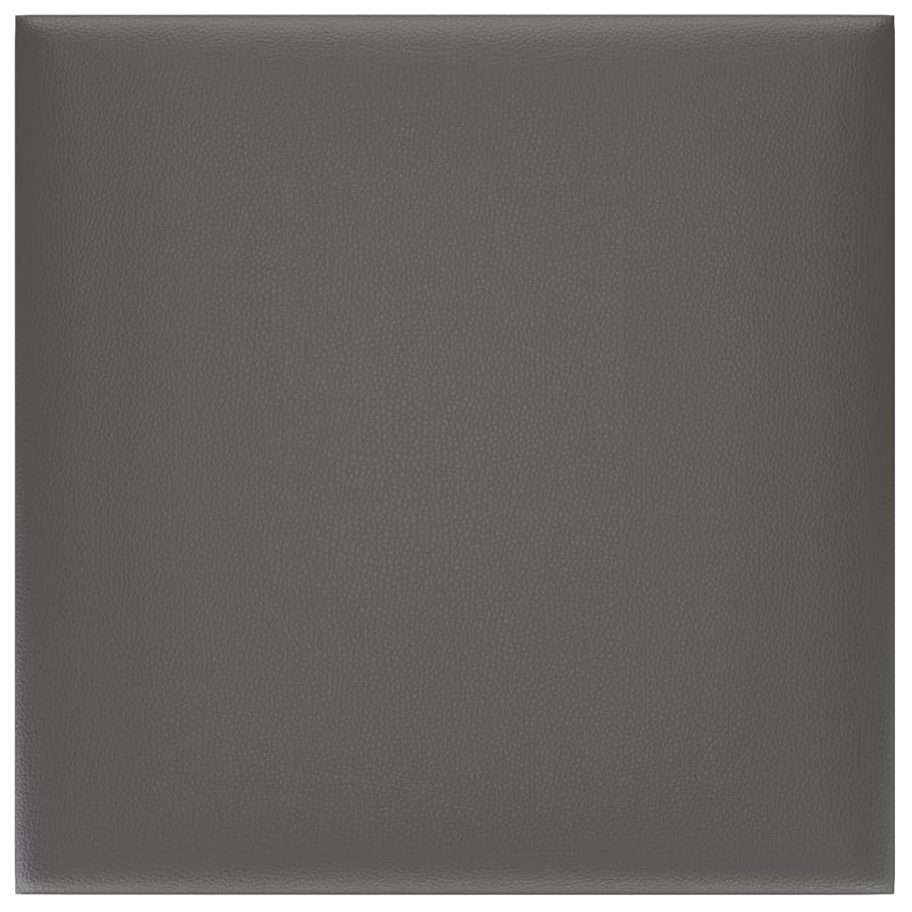 vidaXL vægpaneler 12 stk. 30x30 cm 1,08 m² kunstlæder grå