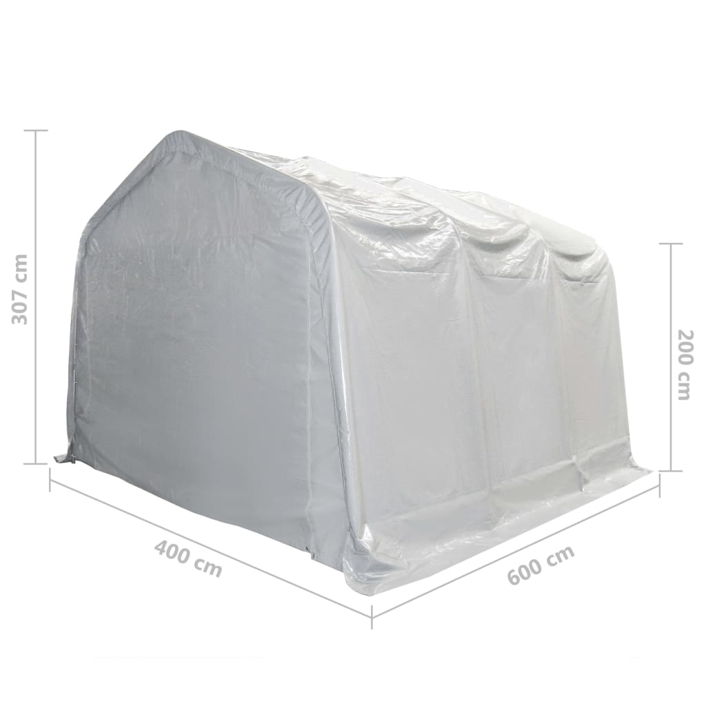 vidaXL opbevaringstelt 550 g/m² 4x6 m PVC hvid