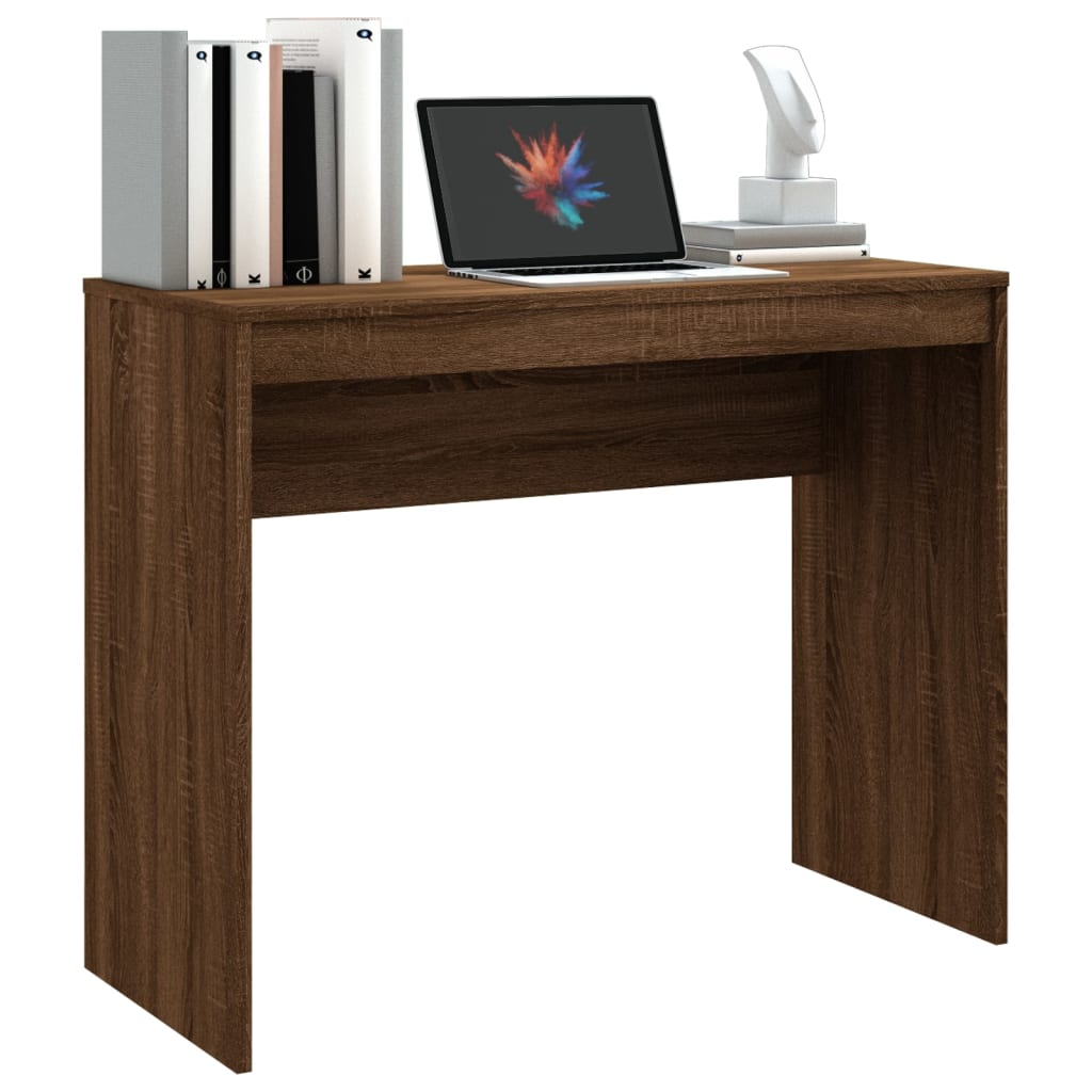 vidaXL skrivebord 90x40x72 cm konstrueret træ brun egetræsfarve