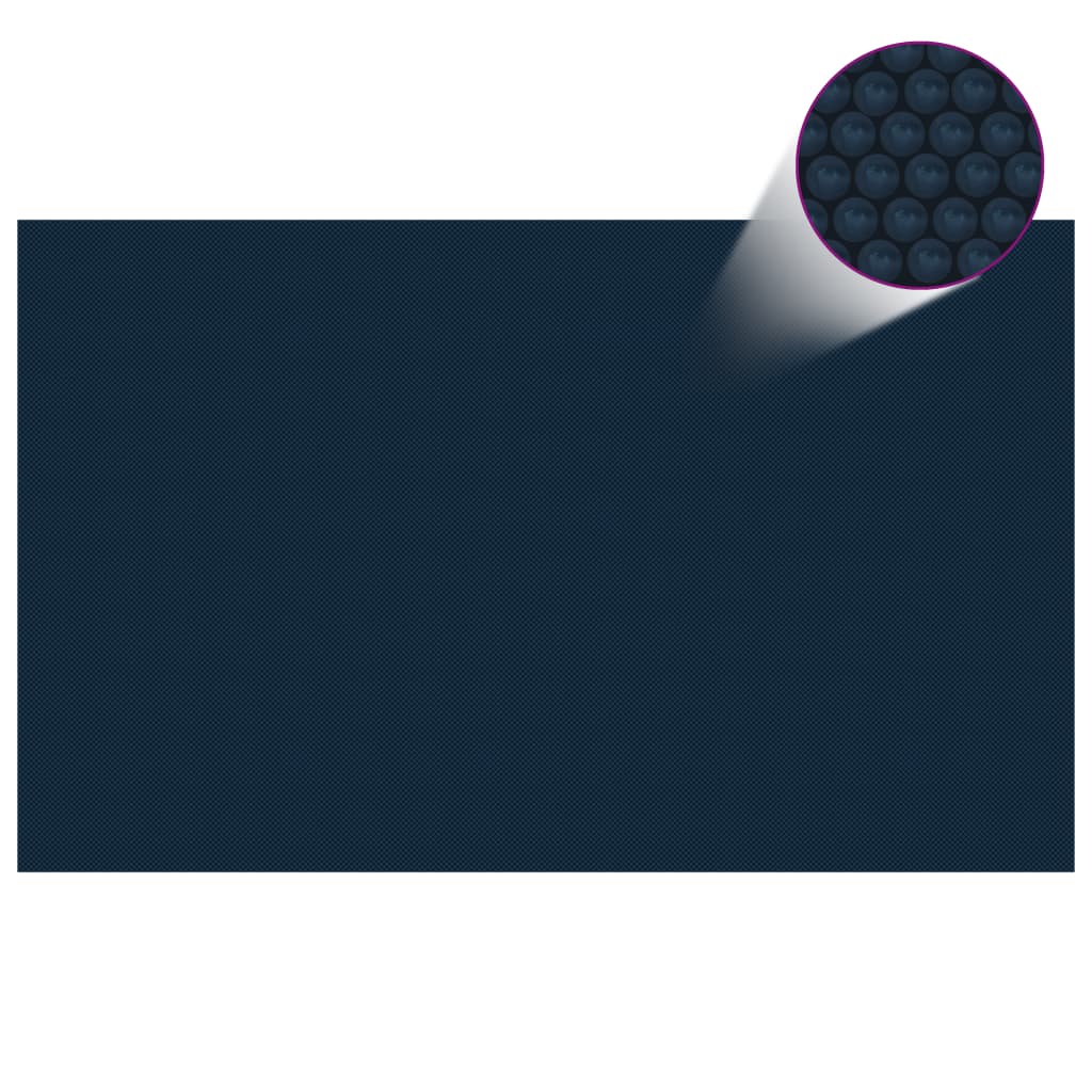 vidaXL flydende solopvarmet poolovertræk 260x160 cm PE sort og blå