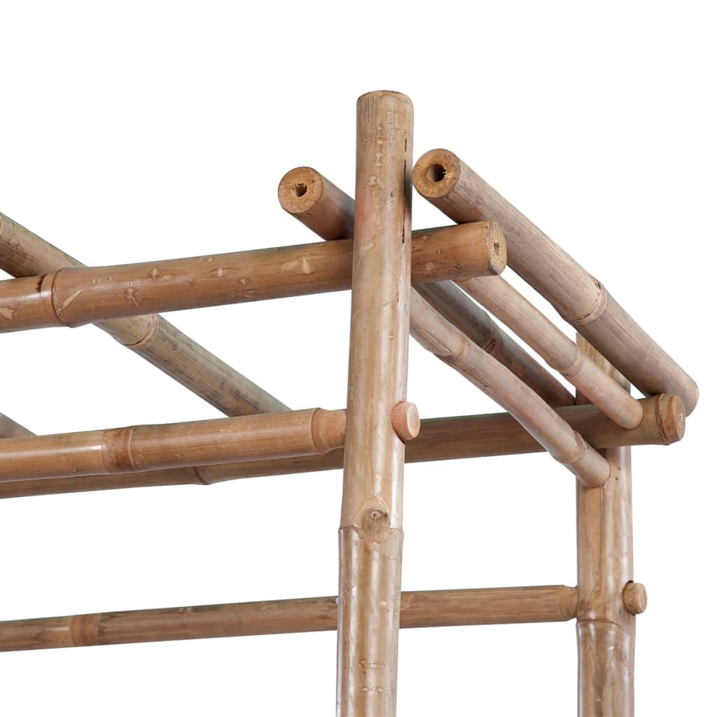vidaXL havebænk med pergola 130 cm bambus