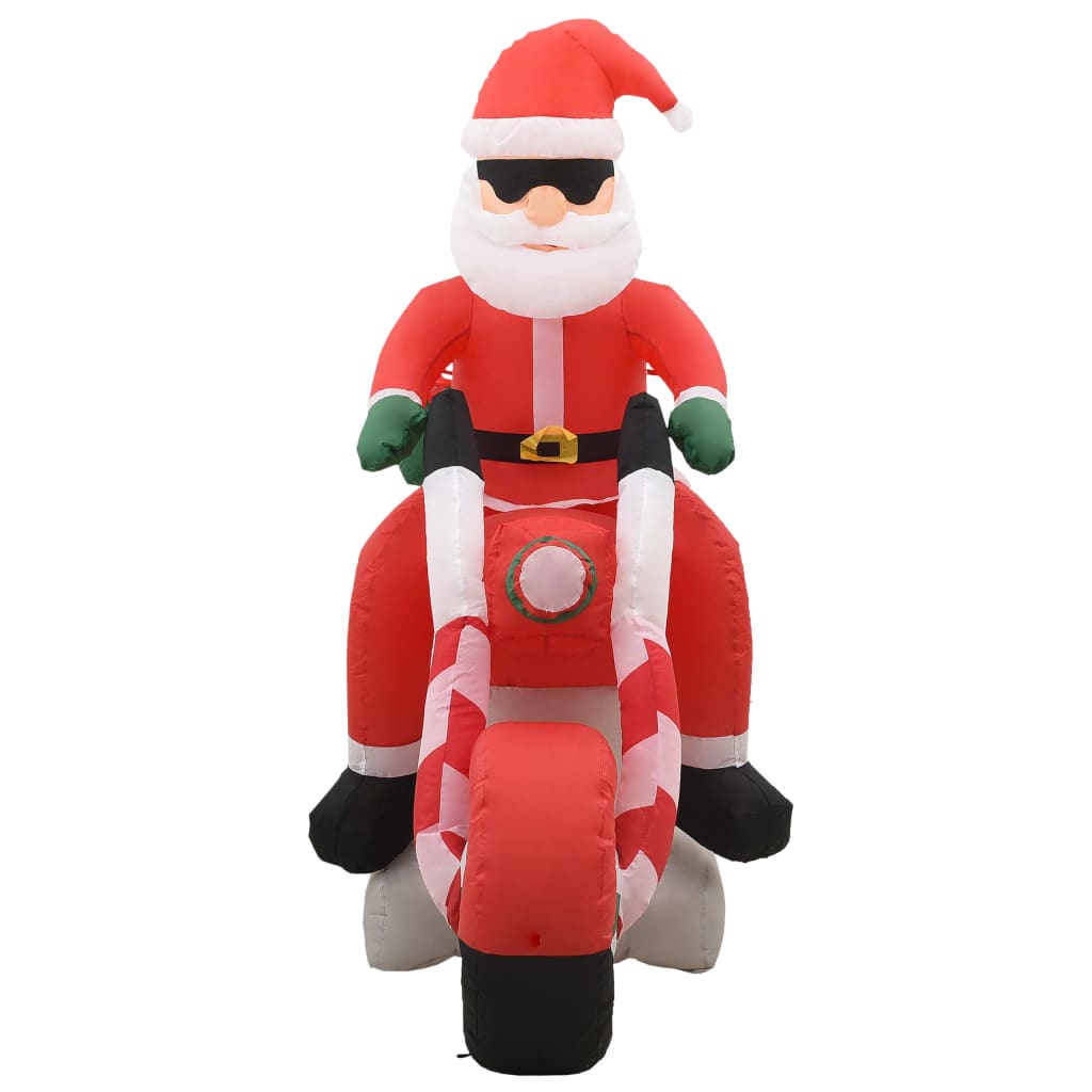 vidaXL oppustelig julemand på motorcykel LED IP44 160 cm