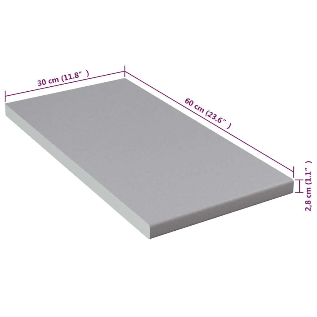 vidaXL køkkenbordplade 30x60x2,8 cm spånplade grå