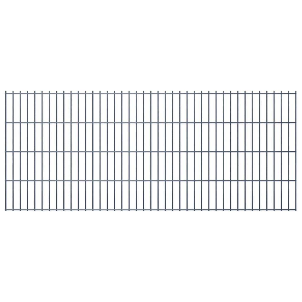 vidaXL havehegnspaneler 2D 2,008x0,83 m 28 m (total længde) grå