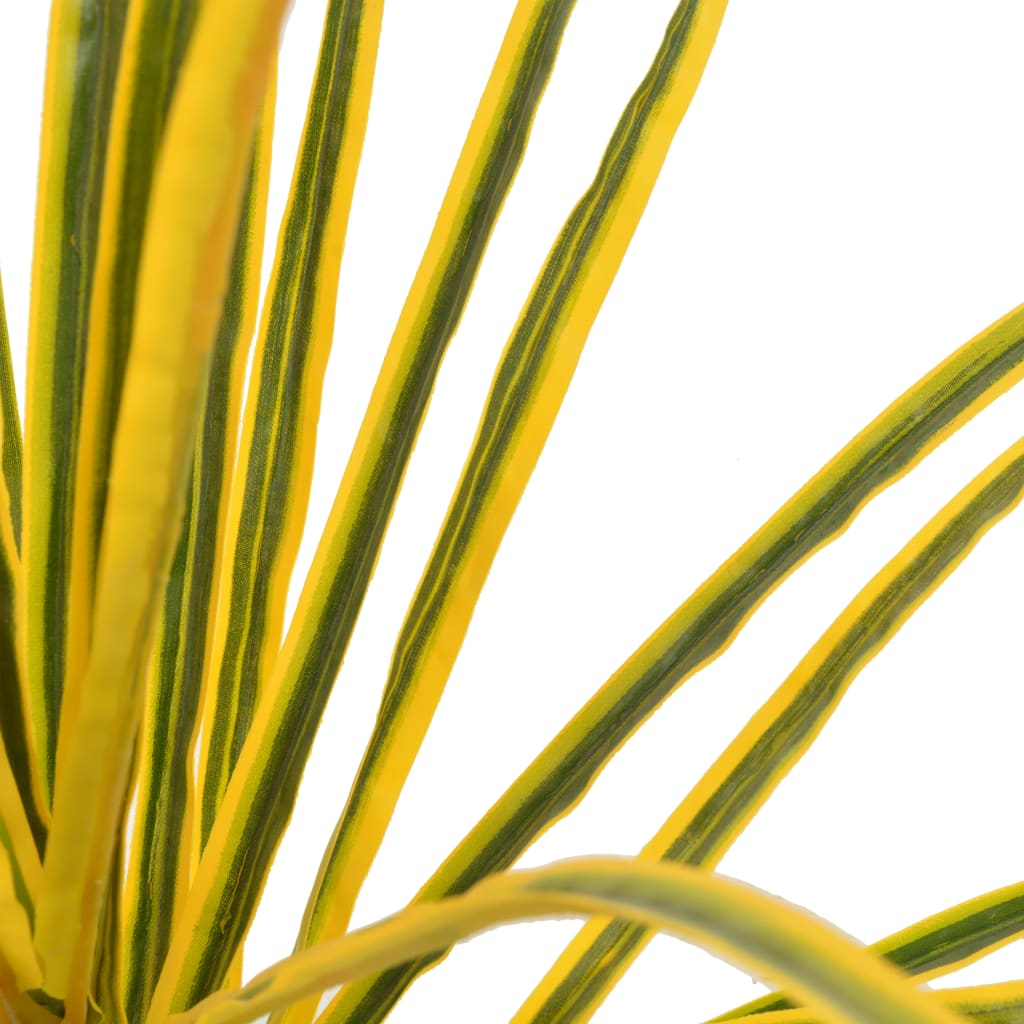 vidaXL kunstig plante dracæna med urtepotte gul 125 cm