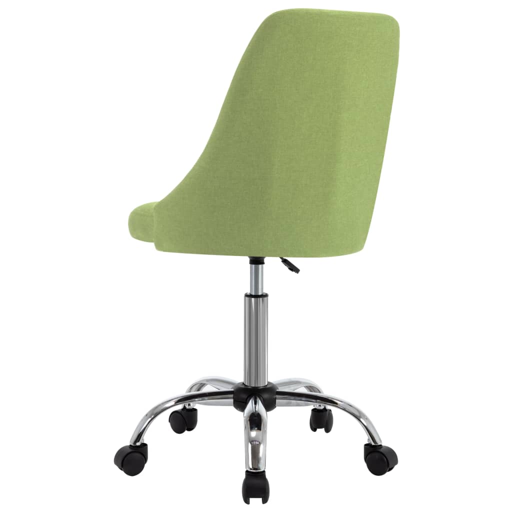 vidaXL kontorstole på hjul 2 stk. stof grøn
