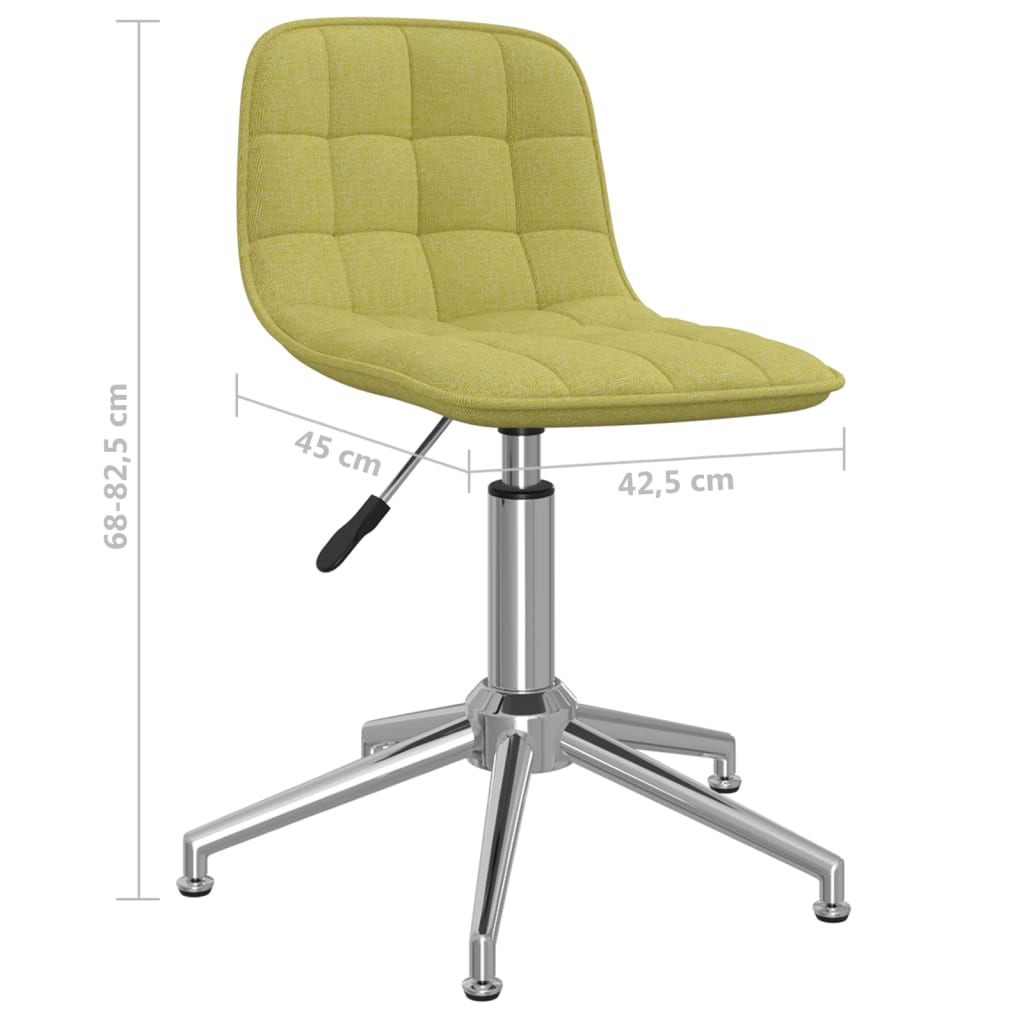 vidaXL drejelige kontorstole 2 stk. stof grøn