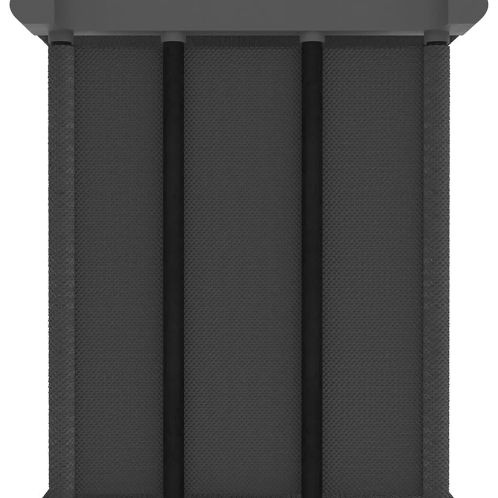 vidaXL displayreol med 5 rum og kasser 103x30x72,5 cm stof grå