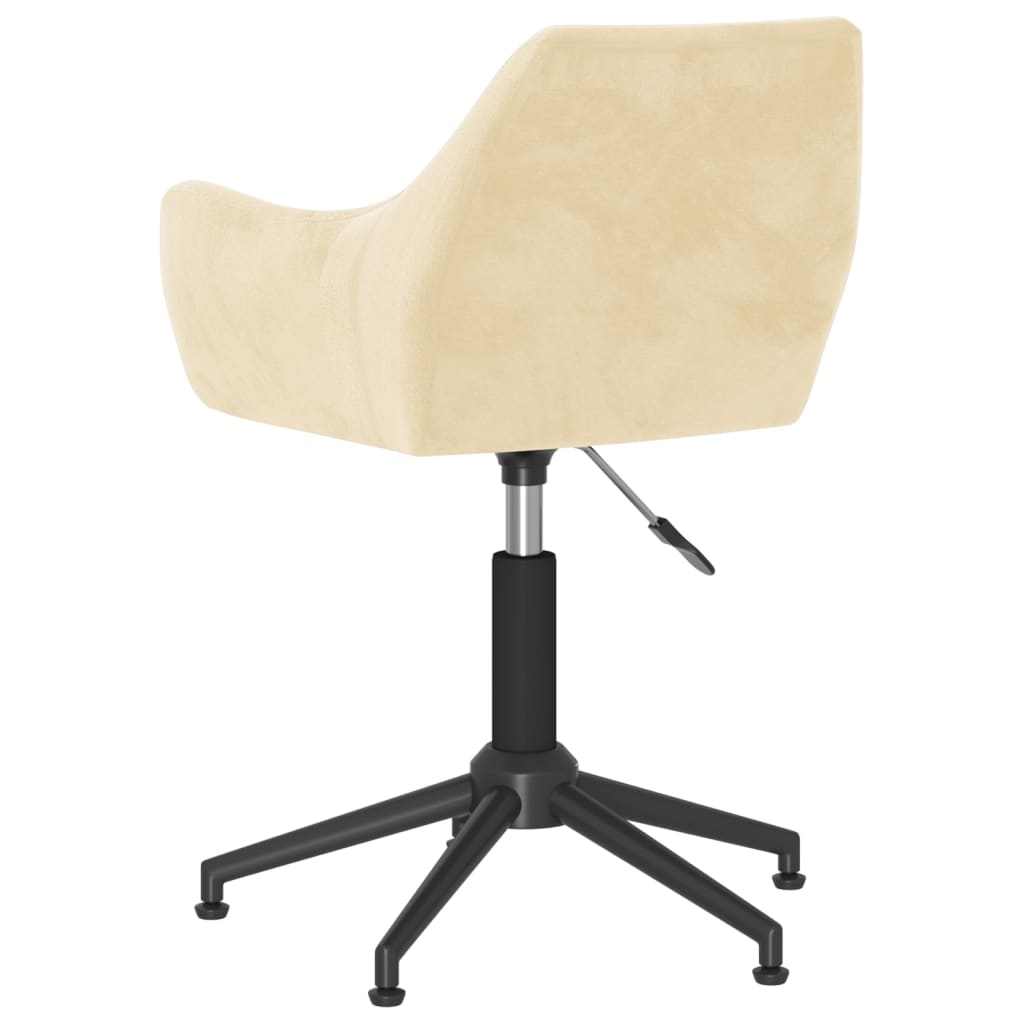 vidaXL drejelige spisebordsstole 4 stk. fløjl cremefarvet