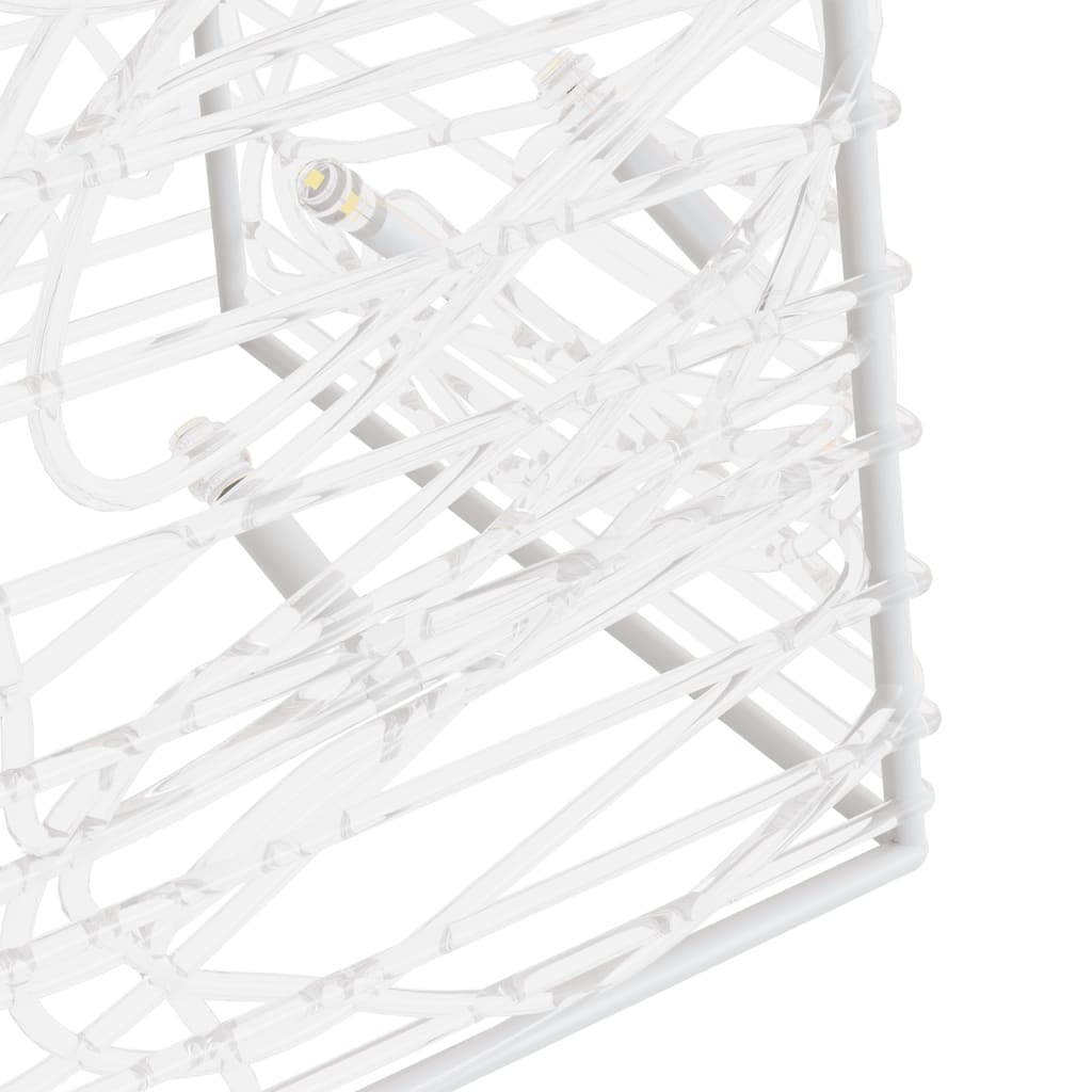 vidaXL dekorativ LED-lyskegle 90 cm akryl kold hvid
