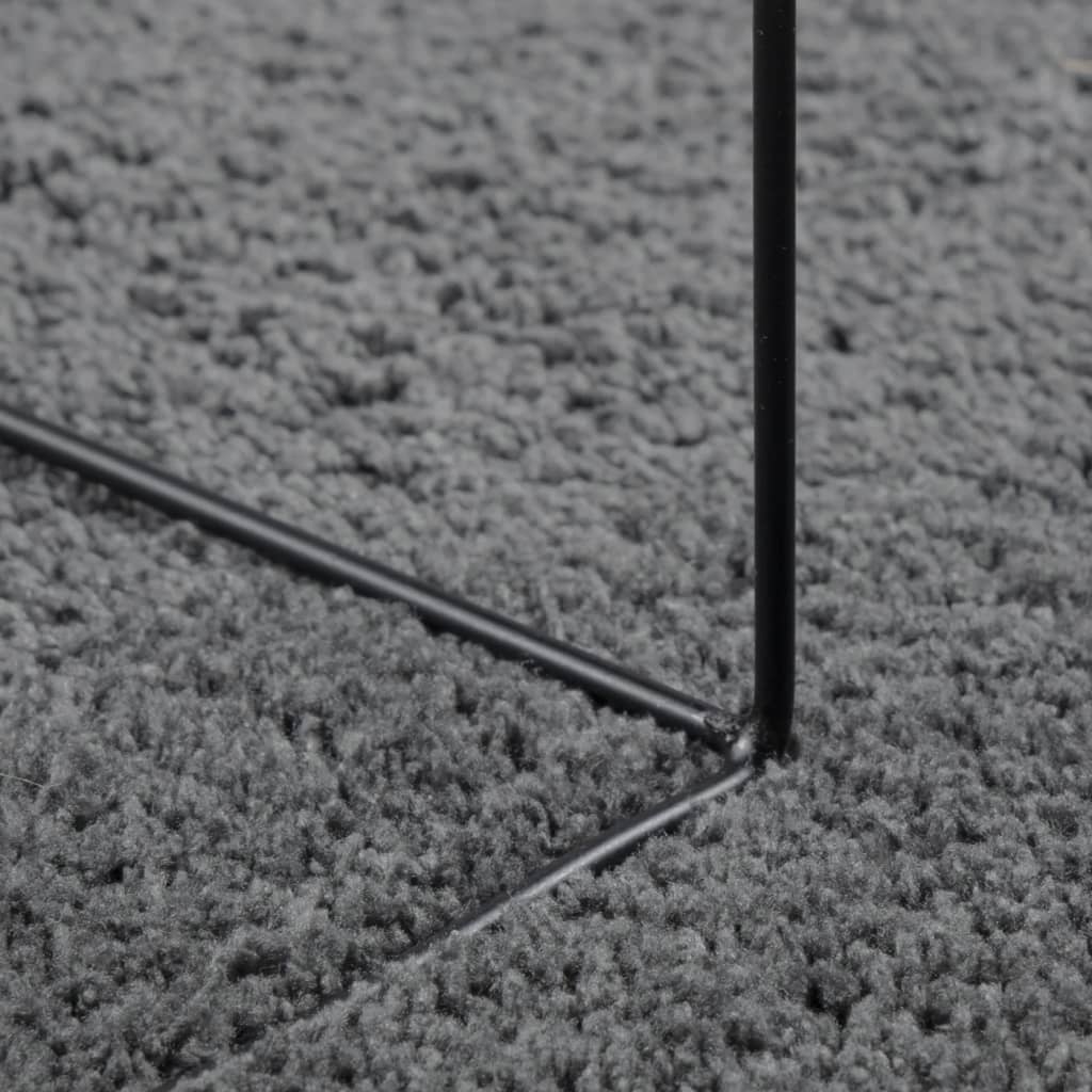 vidaXL gulvtæppe OVIEDO 60x110 cm kort luv antracitgrå
