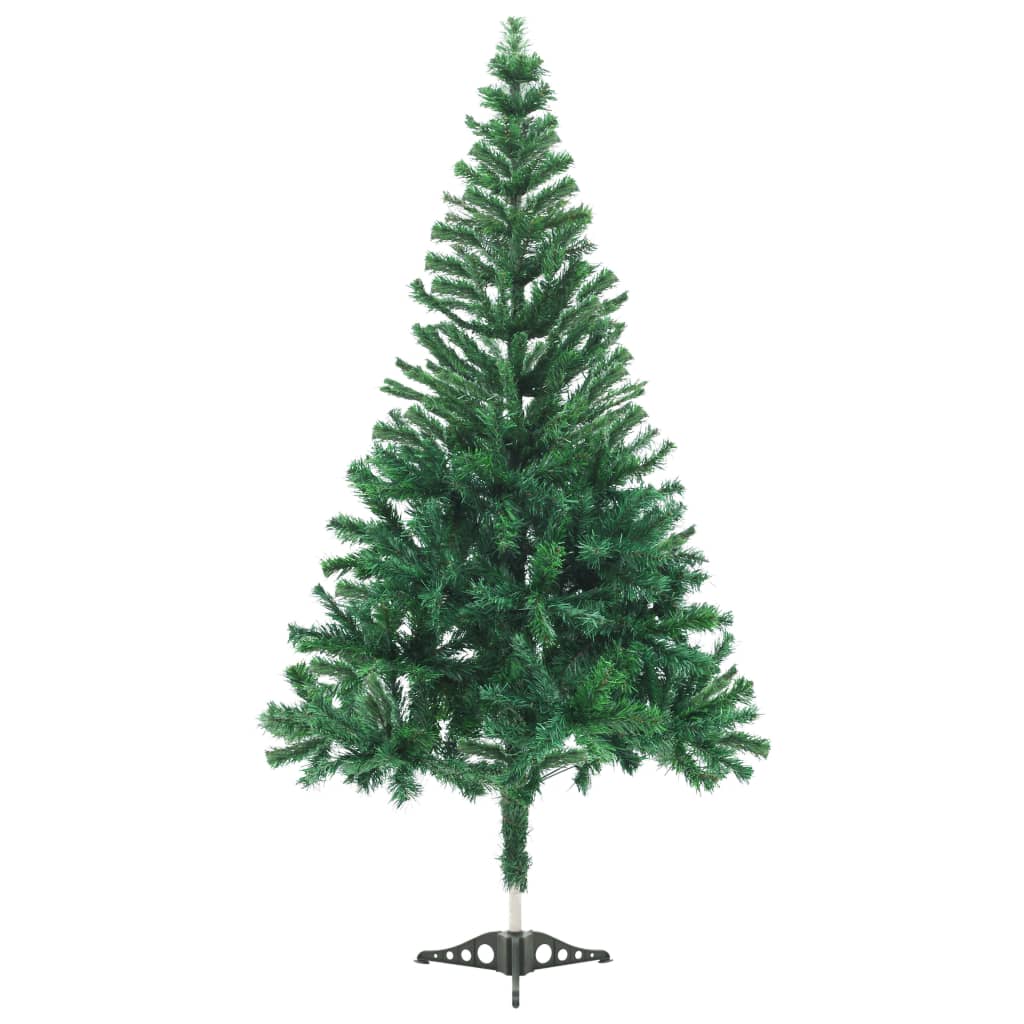vidaXL kunstigt juletræ med lys og kuglesæt 120 cm 230 grene
