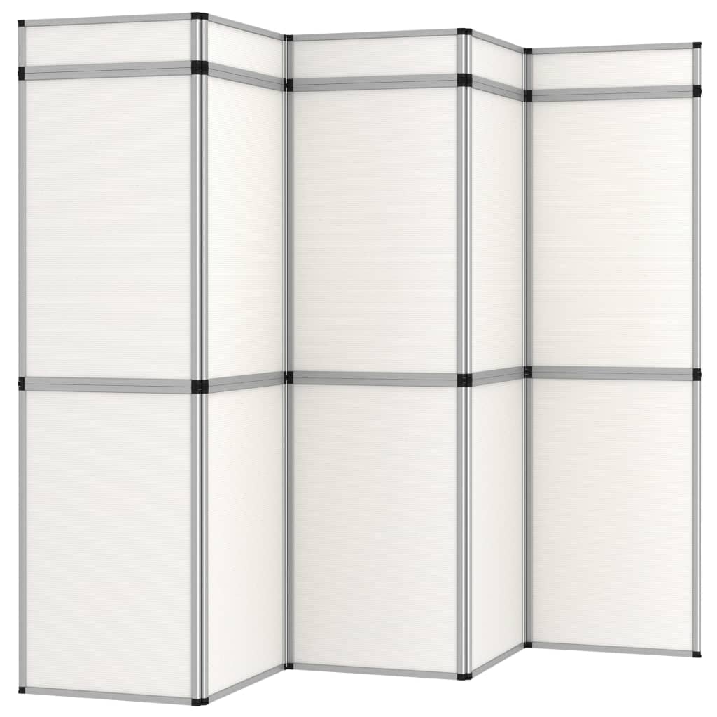 vidaXL 15-panels udstillingsvæg foldbar 302x200 cm hvid