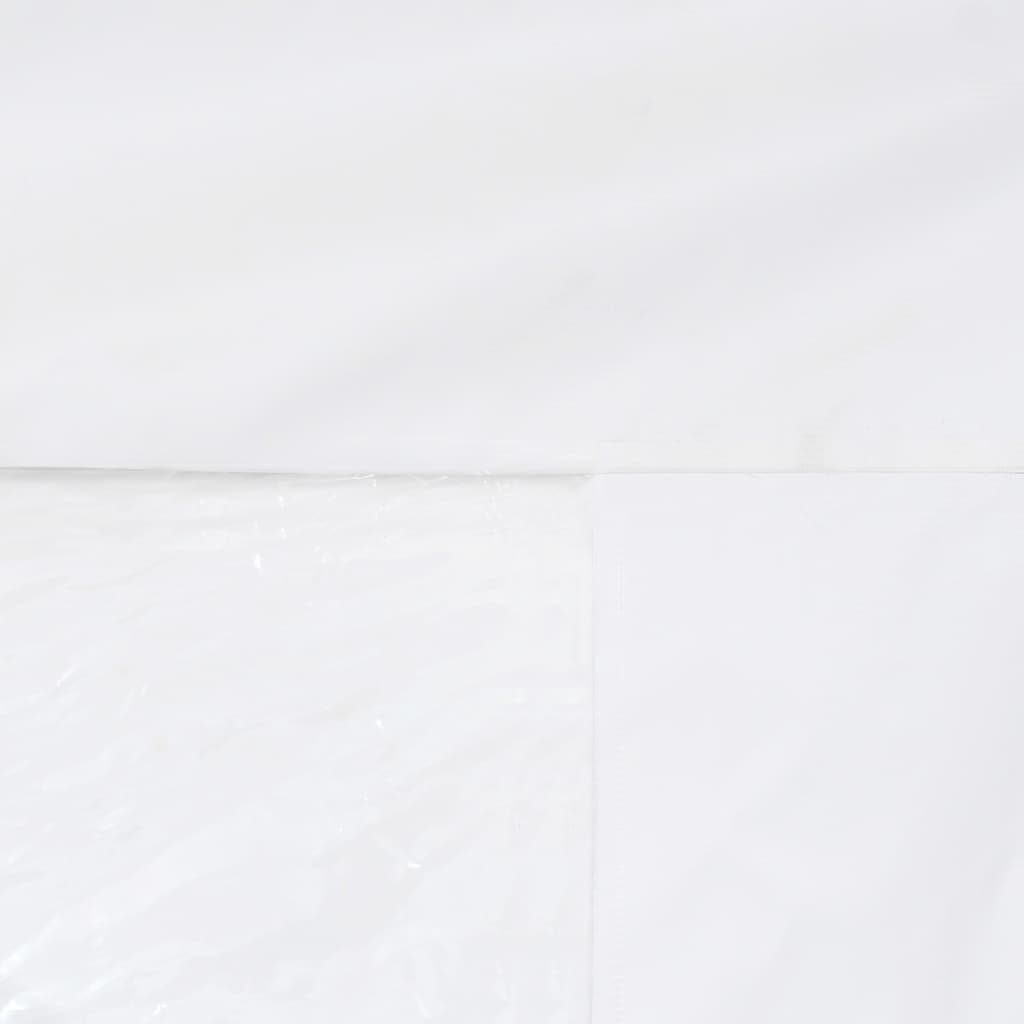 vidaXL sidepanel med vindue til festtelt PVC 2 x 2 m hvid 550 g/m²