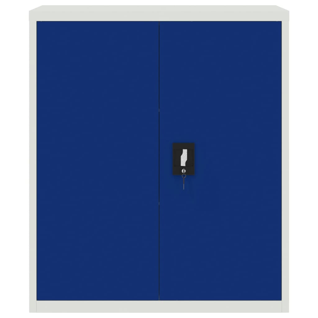 vidaXL arkivskab 90x40x105 cm stål lysegrå og blå