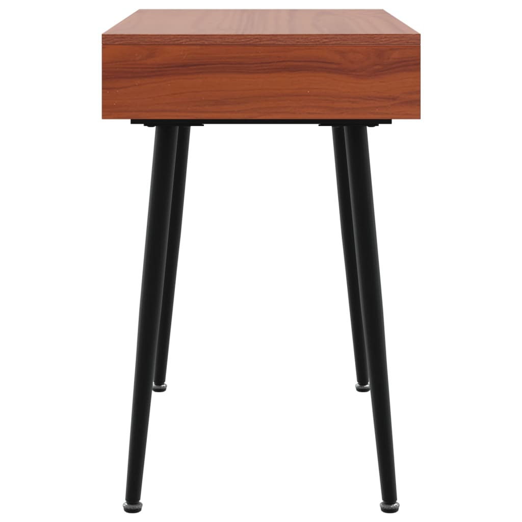 vidaXL skrivebord med skuffe 110x50x75 cm konstrueret træ brun