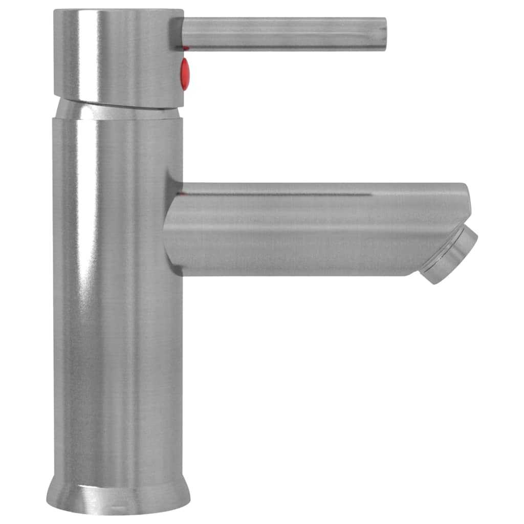vidaXL vandhane til badeværelse 130x176 mm sølvfarvet