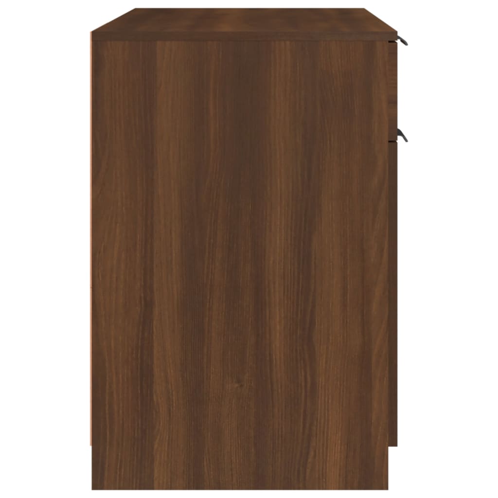 vidaXL skrivebord 100x50x75 cm konstrueret træ brun egetræsfarve