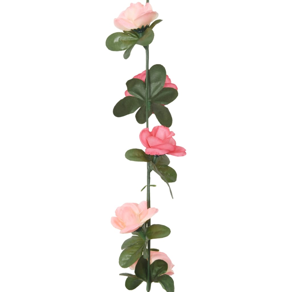 vidaXL kunstige blomsterguirlander 6 stk. 240 cm rosenrød