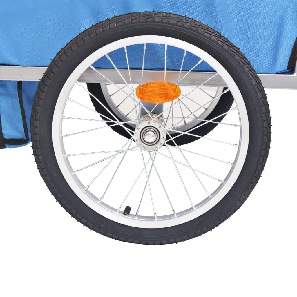 vidaXL cykelanhænger 30 kg grå og blå