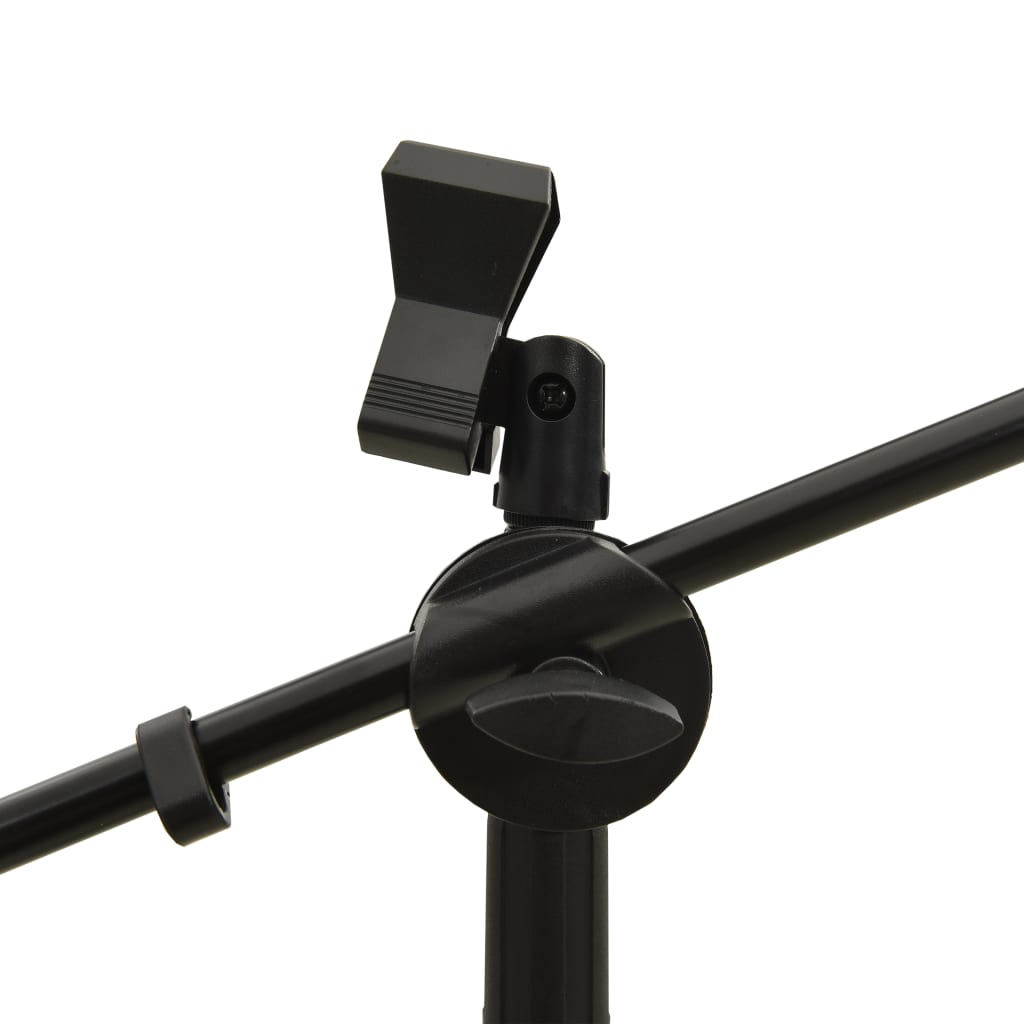 vidaXL mikrofonstativ med trefod dobbelt klemmeholder
