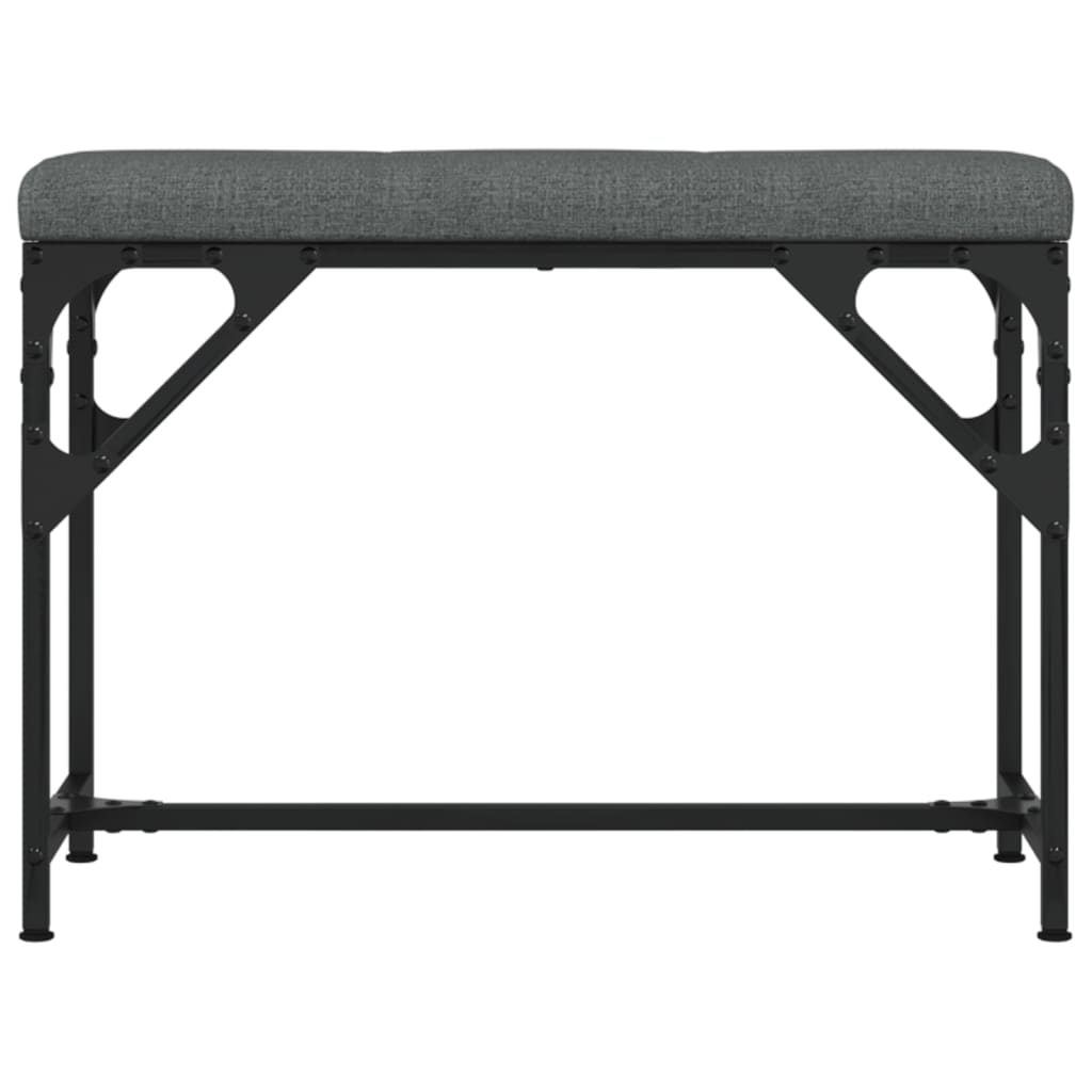 vidaXL spisebordsbænk 62x32x45 cm stål og stof mørkegrå