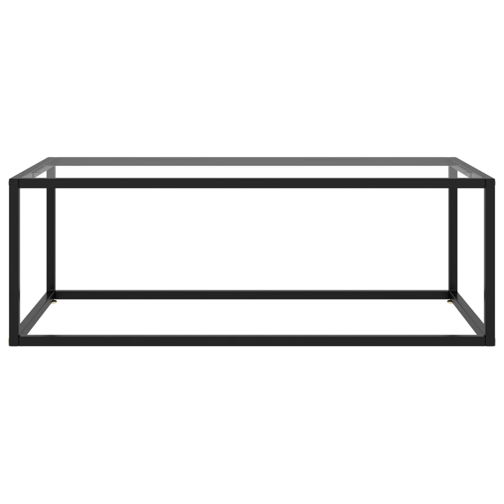 vidaXL sofabord 100x50x35 cm hærdet glas sort