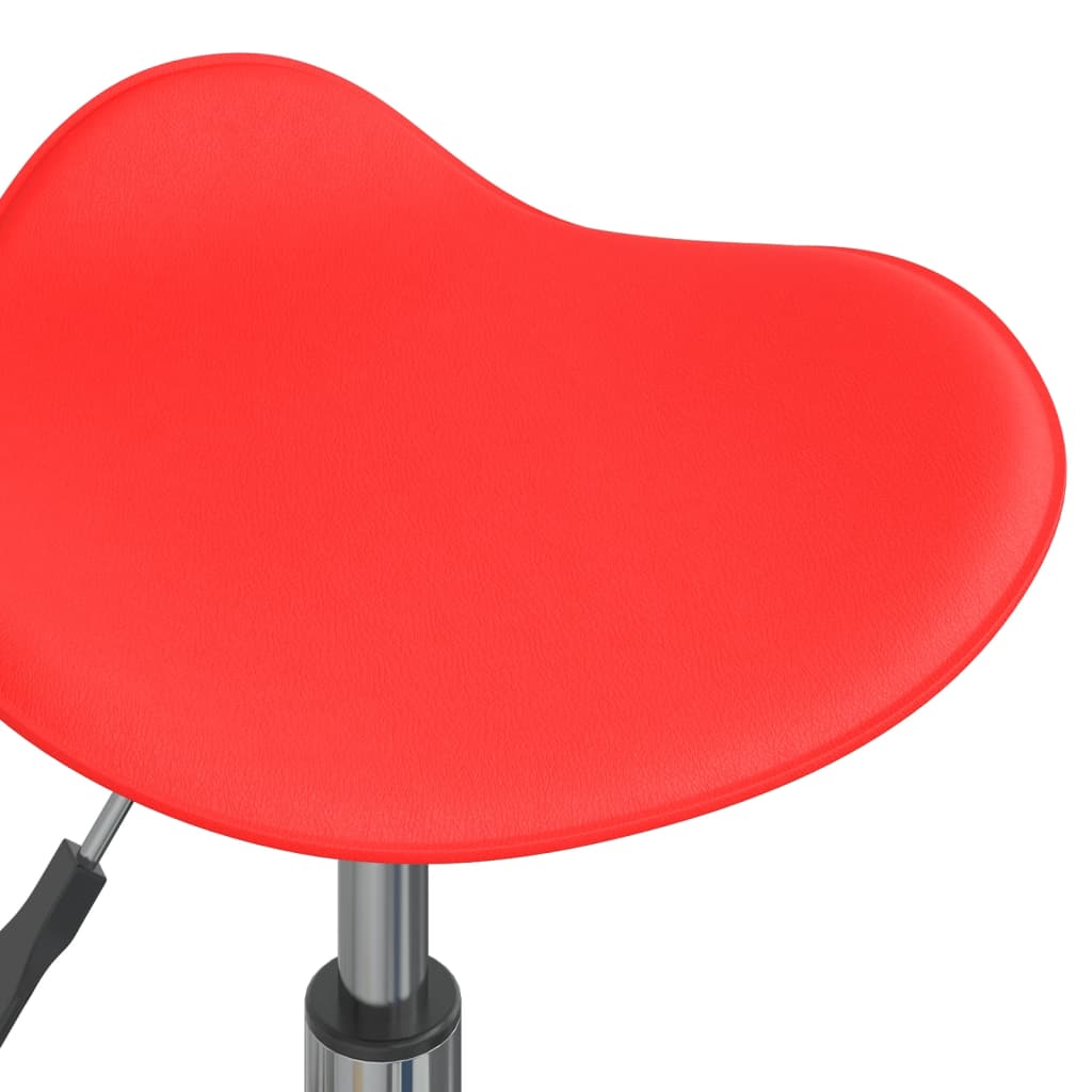 vidaXL spisebordsstol stål og kunstlæder krom og rød