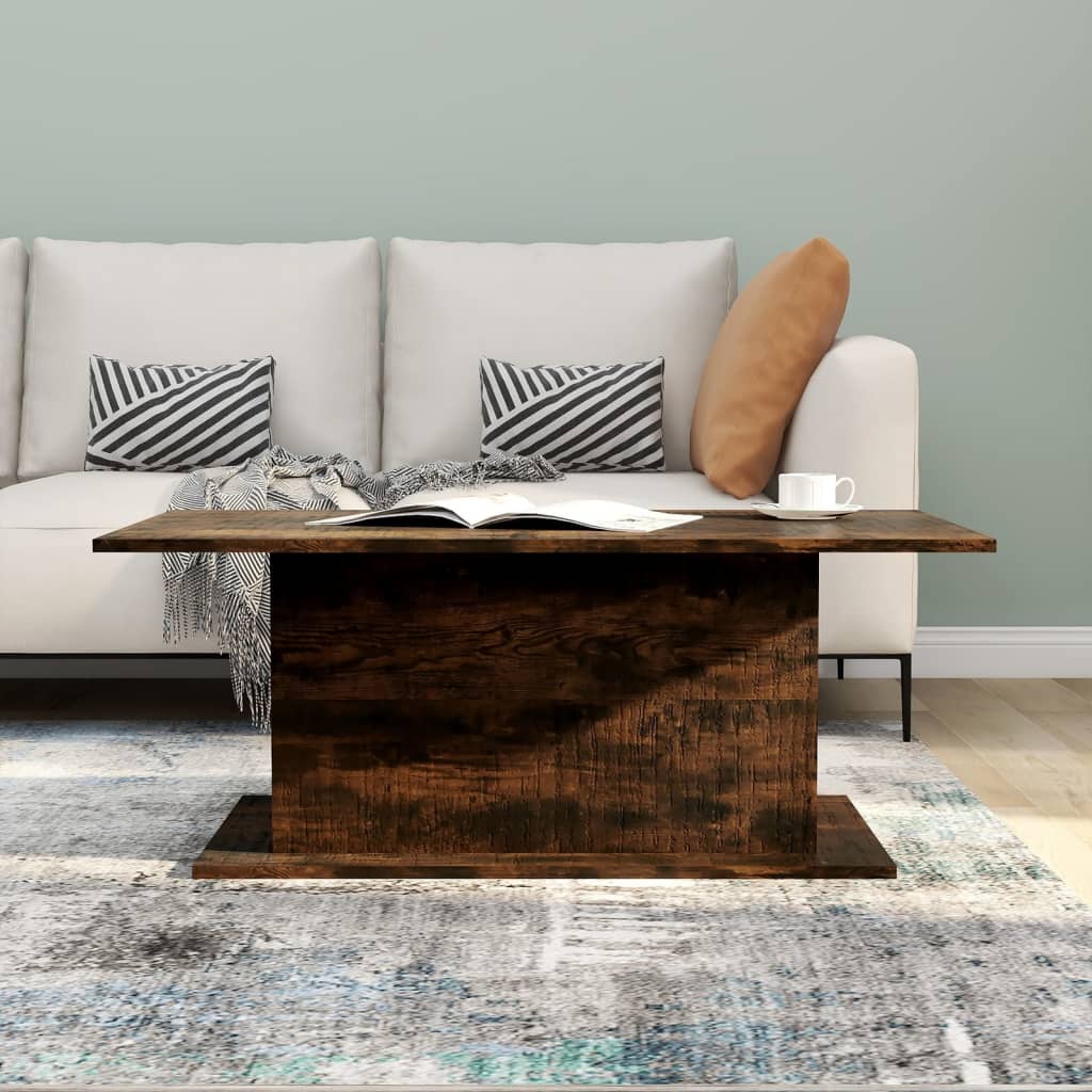 vidaXL sofabord 102x55,5x40 cm spånplade røget egetræsfarve