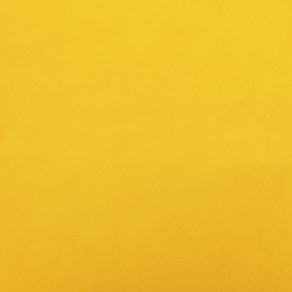 vidaXL chaiselong med bolster fløjl gul