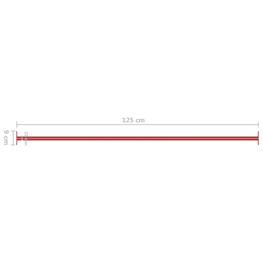 vidaXL kolbøttestang 2 stk. 125 cm stål rød