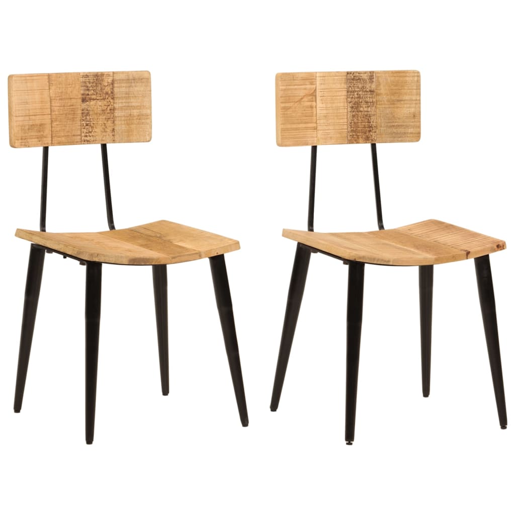 vidaXL spisebordsstole 2 stk. 44x40x80 cm massivt mangotræ