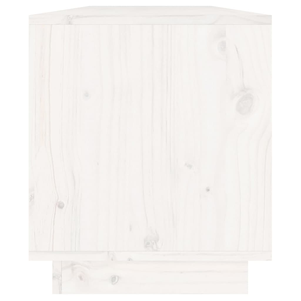 vidaXL tv-bord 110,5x34x40 cm massivt fyrretræ hvid