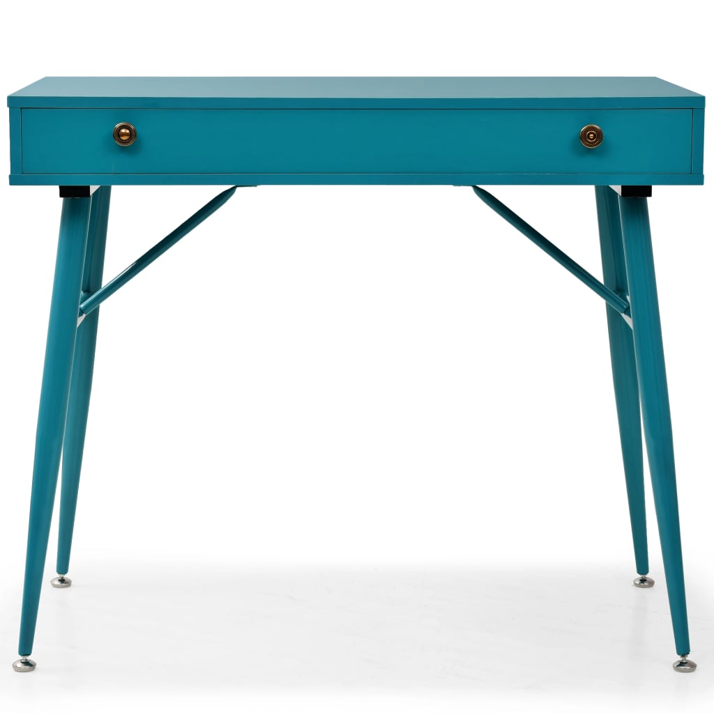 vidaXL skrivebord med skuffe 90 x 50 x 76,5 cm antikgrøn