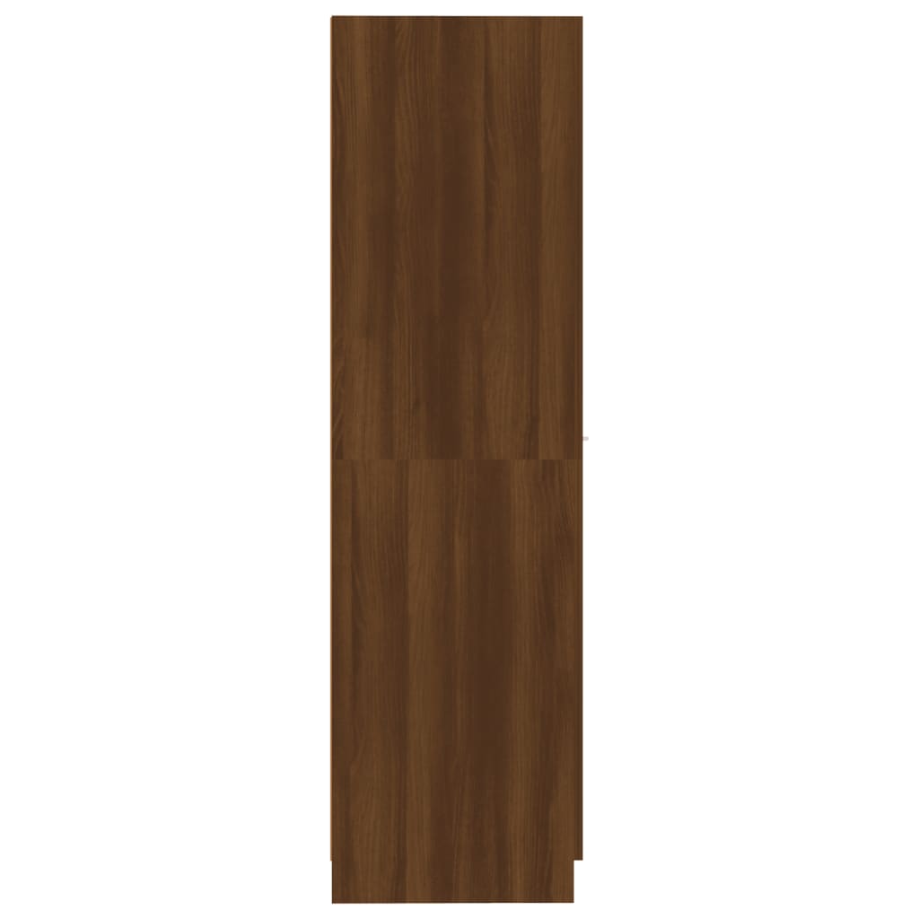 vidaXL udtræksskab 30x42,5x150 cm konstrueret træ brun egetræsfarve